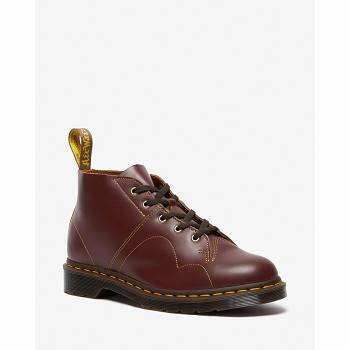 Dr Martens Női Church Smooth Bőr Monkey Bakancs Piros